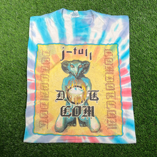 Y2K Jethro Tull Aqualung Tie Dye Tour Tee Size XL USED v18045