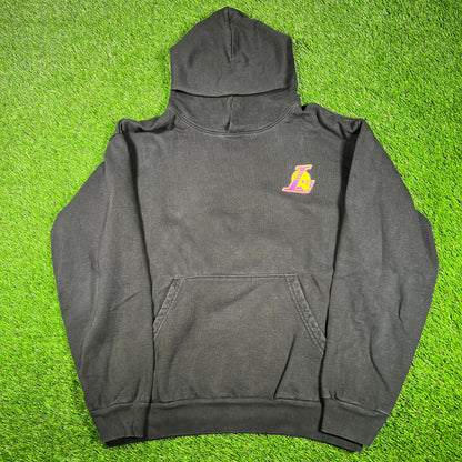 Warren Lotas Lakers Trouble in The Bubble Black Hoodie Size Large USED x14753
