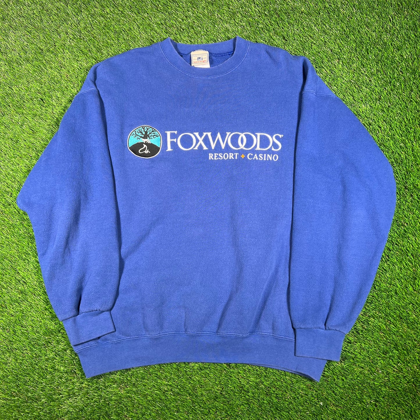 1990s Foxwoods Casino Blue Crewneck Size XL USED v17632