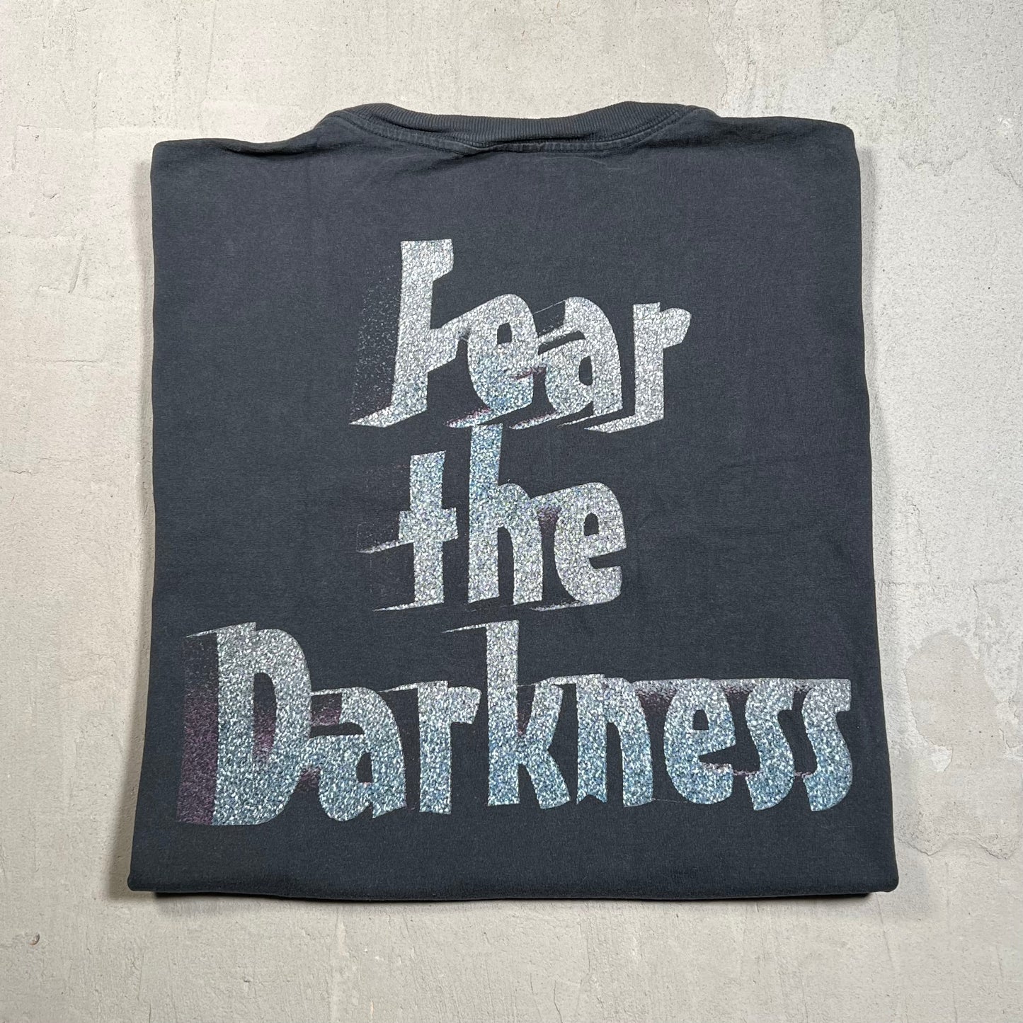 1998 The Undertaker WWF Fear Darkness Black Tee Size Large USED v19532