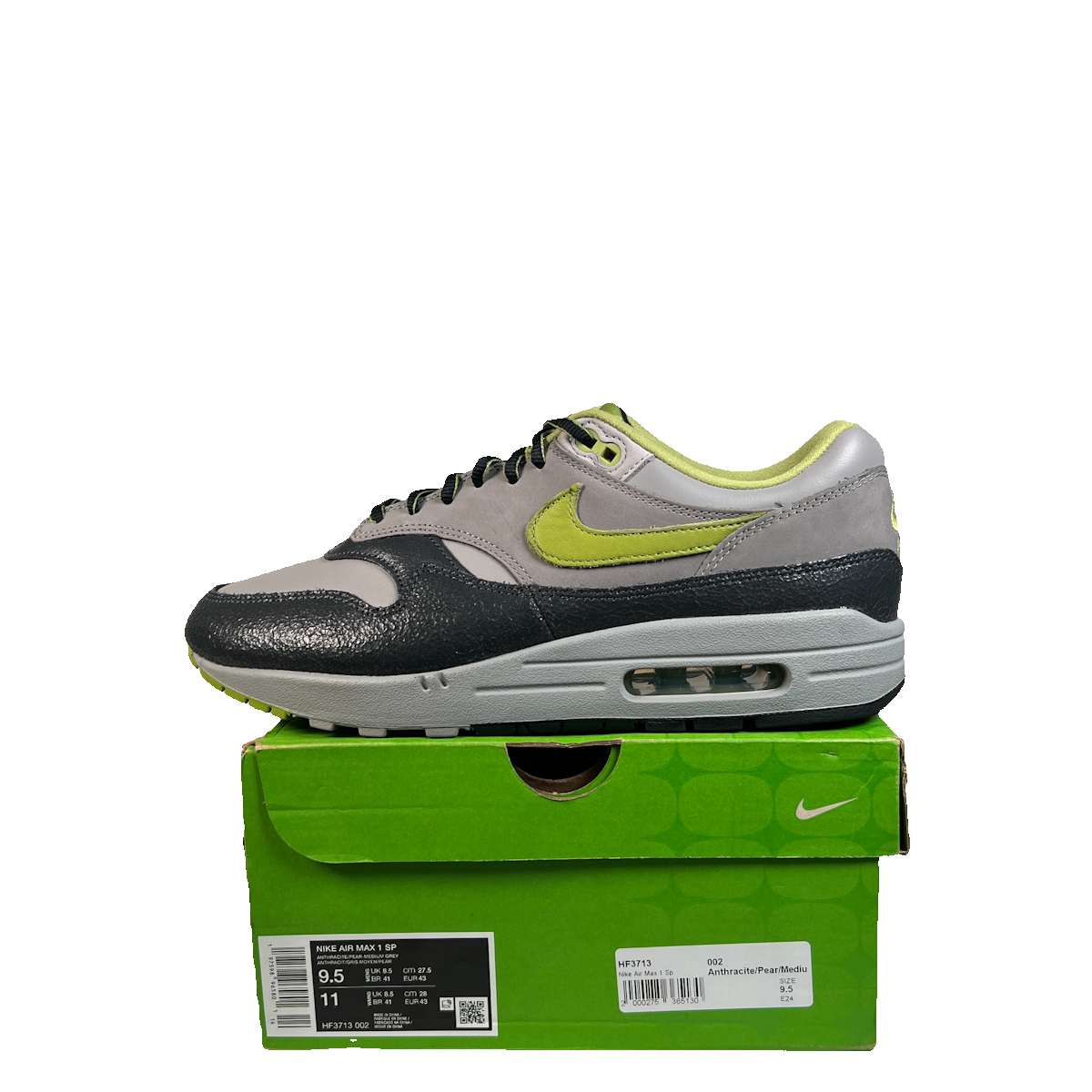 Nike Air Max 1 HUF Pear Green (2024) Size 9.5 USED s23224