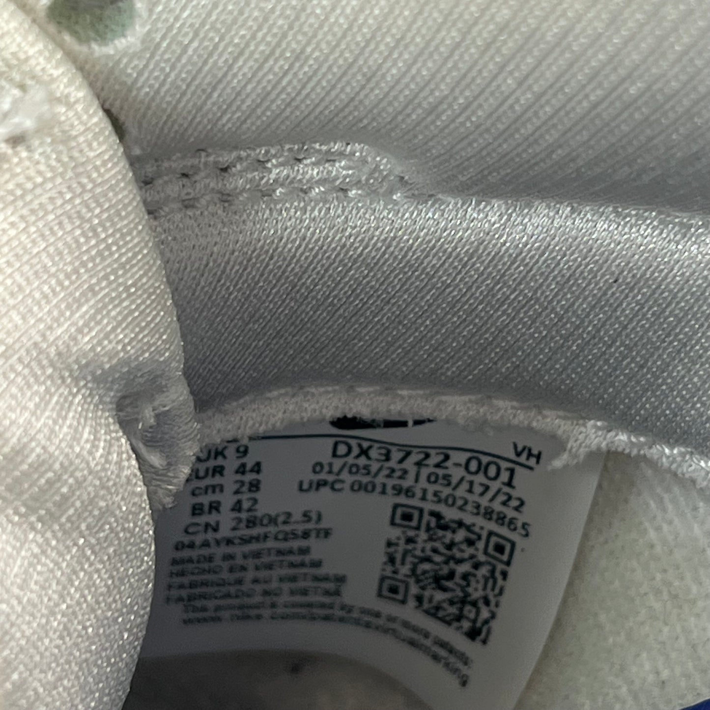 Nike Dunk Low Wolf Grey Pure Platinum (2022) Size 10 USED s22119