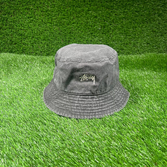 Stussy Washed Denim Bucket Hat USED x16756