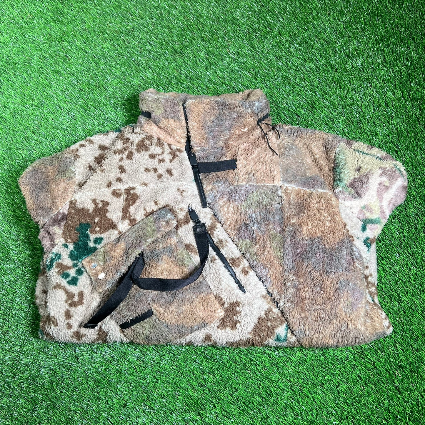 1017 Alyx 9SM Myles Camouflage Polar Zip Fleece Size Small USED x15665