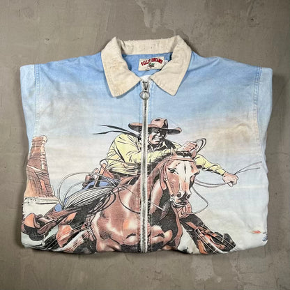 Vale Forever Stampede Blue Work Jacket Size XXL USED x18452