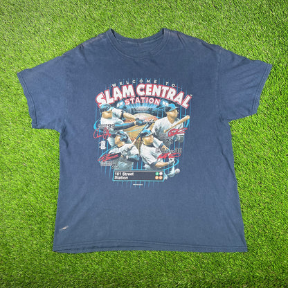 2019 Yankees "Slam Central Station" Navy Team Tee Size XL USED v17256
