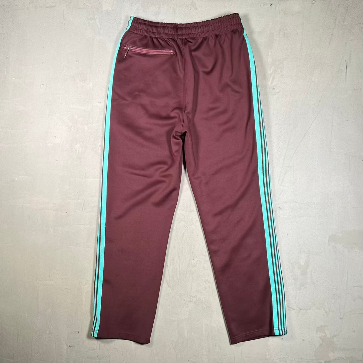 Needles Girls Don't Cry Maroon/Turquoise Track Pants Size Medium USED x18913