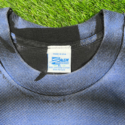 1992 World Cup Pup AOP Black Tee Size XL USED v17158