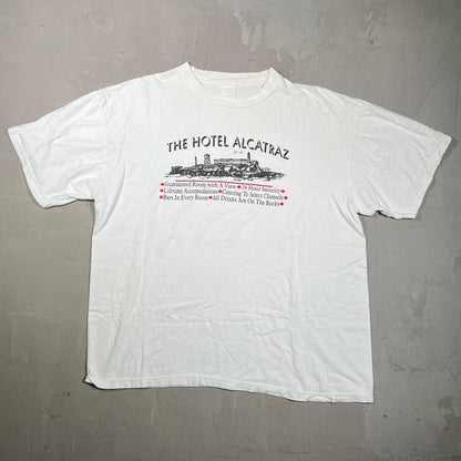 1990s Hotel Alcatraz White Tee Size XL USED v20112