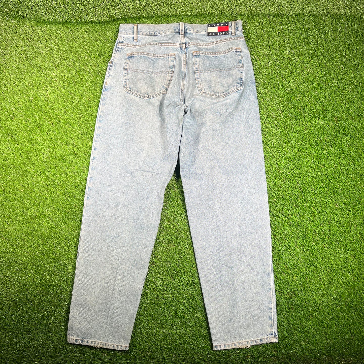 Y2K Tommy Hilfiger Light Wash Blue Jeans Size 34 USED v18029