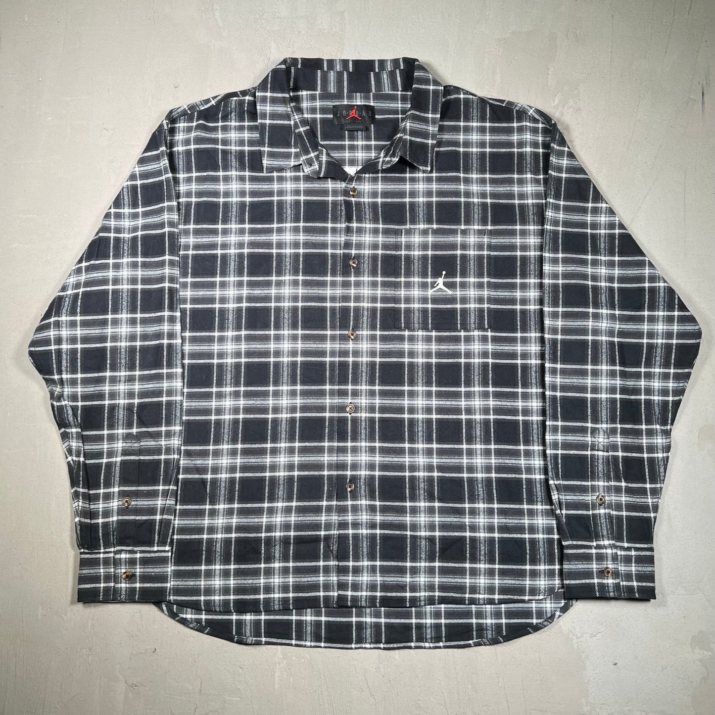 Jordan Black/White Plaid Flannel Size XXL NEW x17241