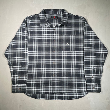 Jordan Black/White Plaid Flannel Size XXL NEW x17241