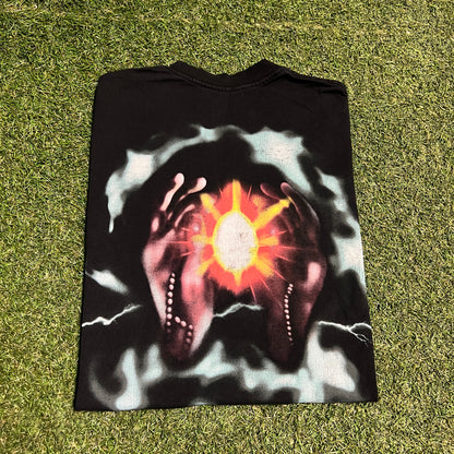 Travis Scott Utopia Green Flash Black Tee Size Medium USED x14225