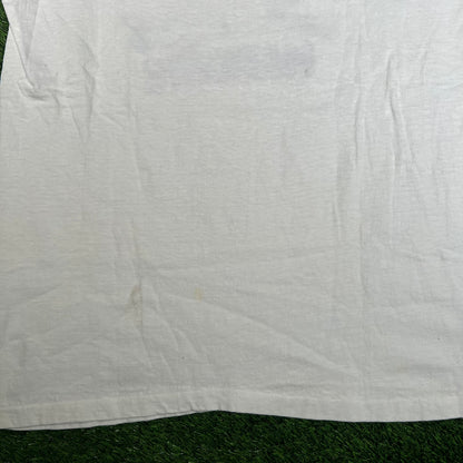 1989 Margate NJ Beach White Tee Size Large USED v18051