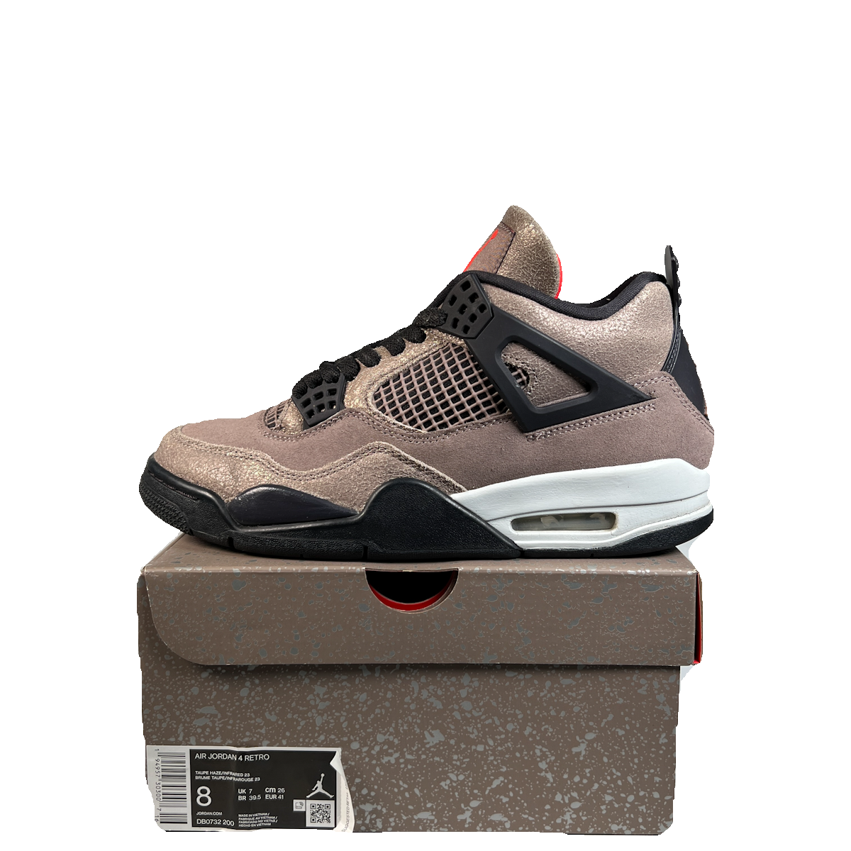 Jordan 4 Taupe Haze (2021) Size 8 USED s23278