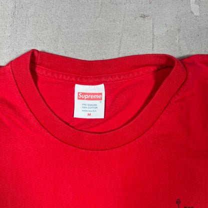 Supreme Art Nouveau Floral Red Tee Size Medium USED x17332
