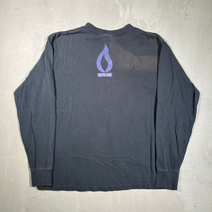 1990s Pearl jam Vitalogy Embroidered Black Longsleeve Size Large USED v17174