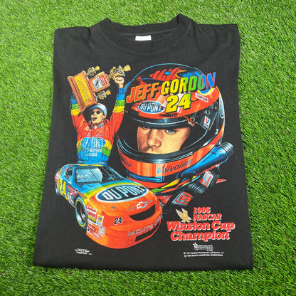 1995 Jeff Gordon Black Nascar Winston Cup Champion Size Large USED v17049