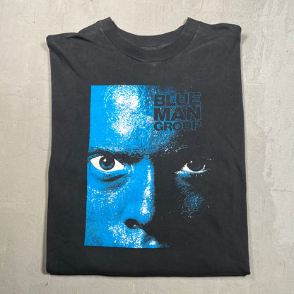 1990s Blue Man Group Promo Black Tee Size XL USED v14977