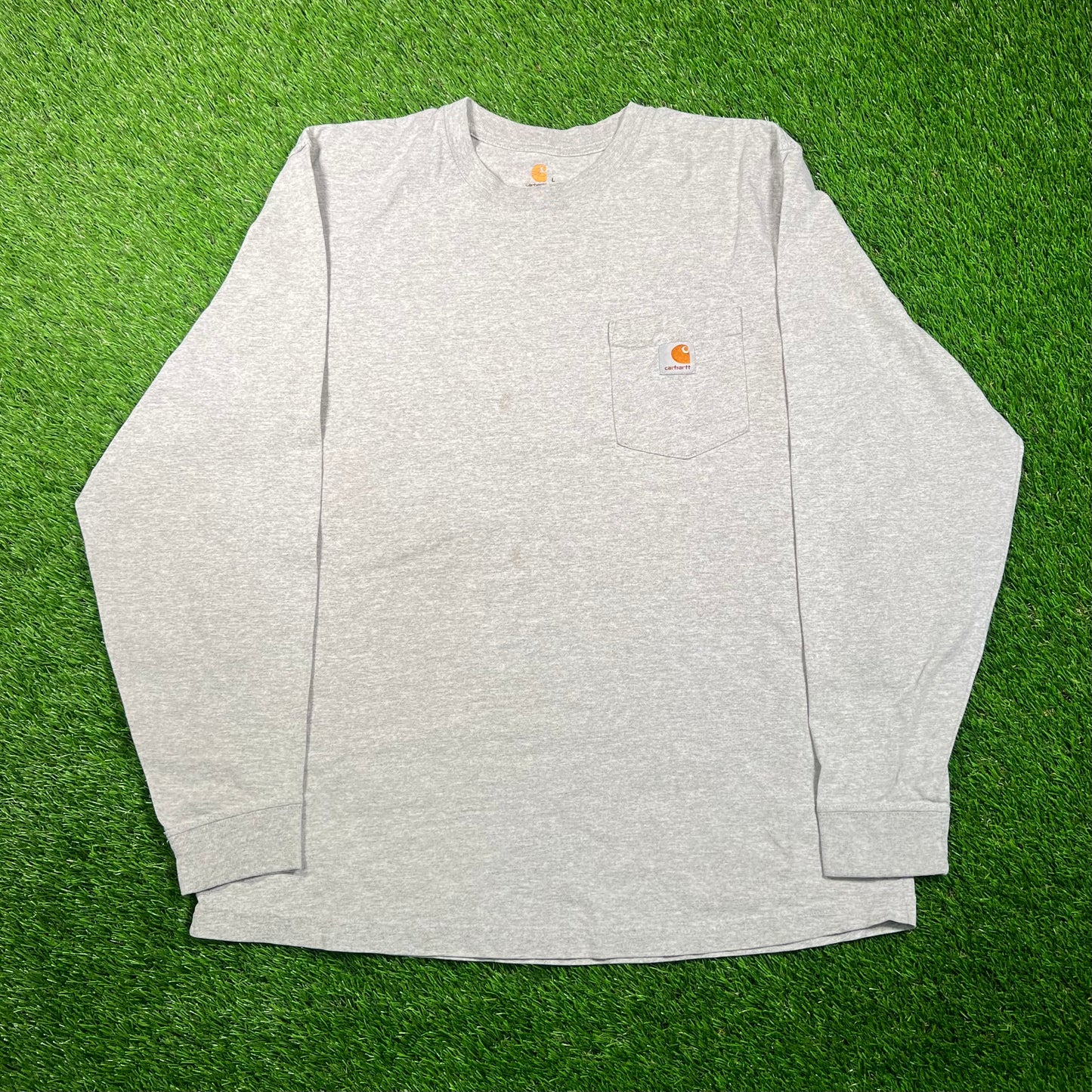 Carhartt Grey Pocket Longsleeve Size Large USED v18761