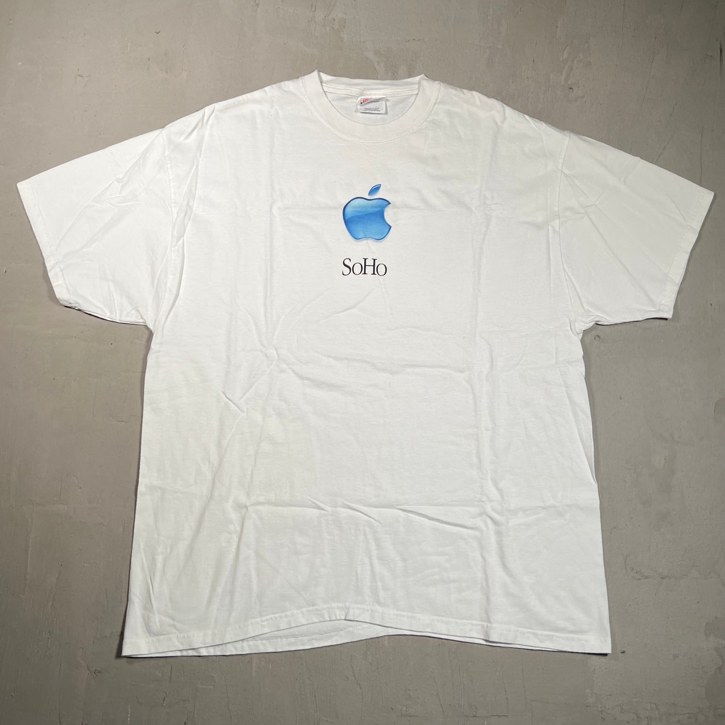 2002 Apple Soho White Shop Tee Size XL USED v15514
