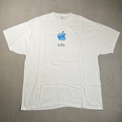 2002 Apple Soho White Shop Tee Size XL USED v15514