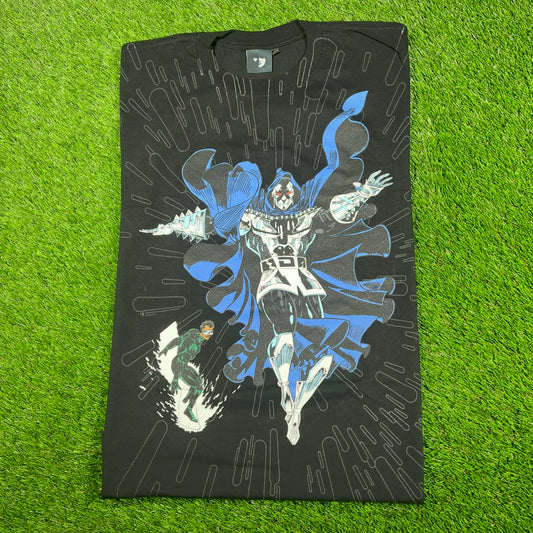 Mask and Disguise M.A.D. Marvel "Doom 2099" AOP Black Tee Size Large USED v17080