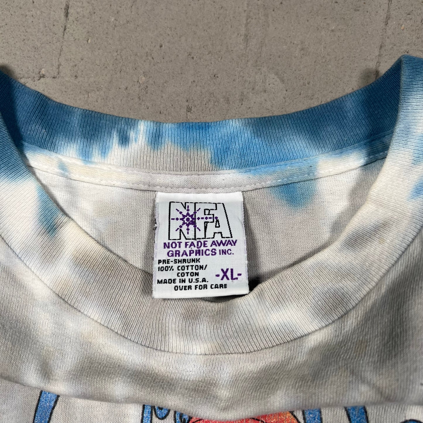 1996 Grateful Dead Basketball Bear Dunking Tie Dye Tee Size XL USED v6459