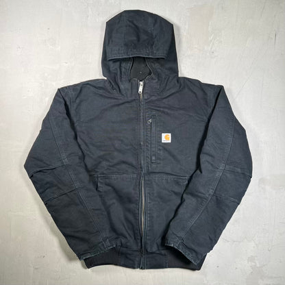 Carhartt Active Workwear Black Zip Up Jacket Size Large USED v20372