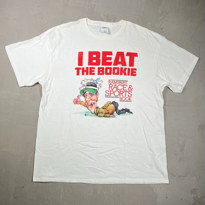 2010s I Beat the Bookie White Tee Size XL USED v20190