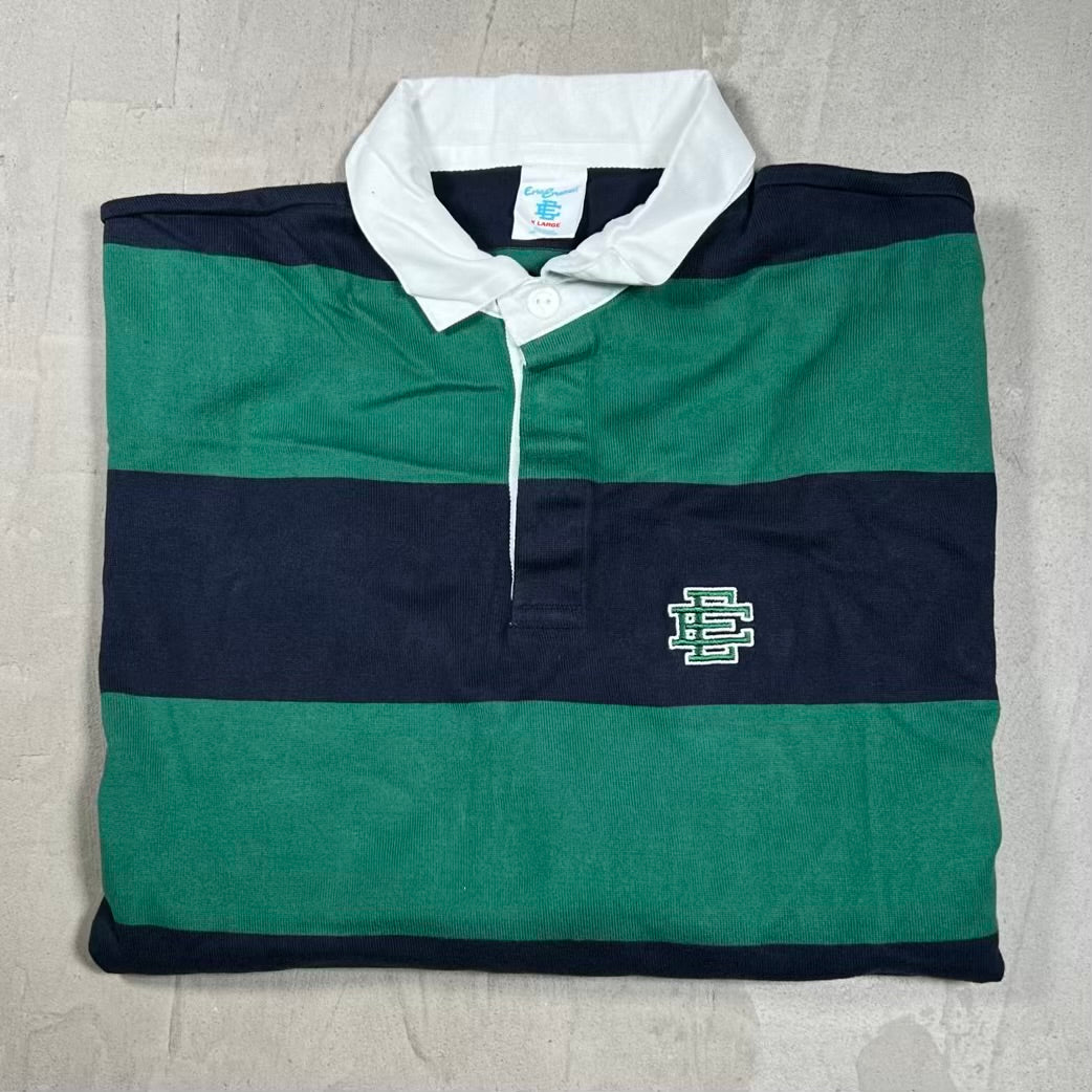 Eric Emanuel EE Blue/Green Longsleeve Rugby Size XL USED x18654