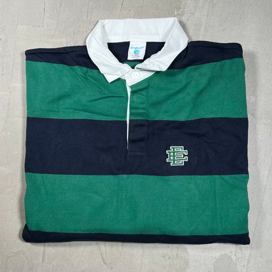 Eric Emanuel EE Blue/Green Longsleeve Rugby Size XL USED x18654