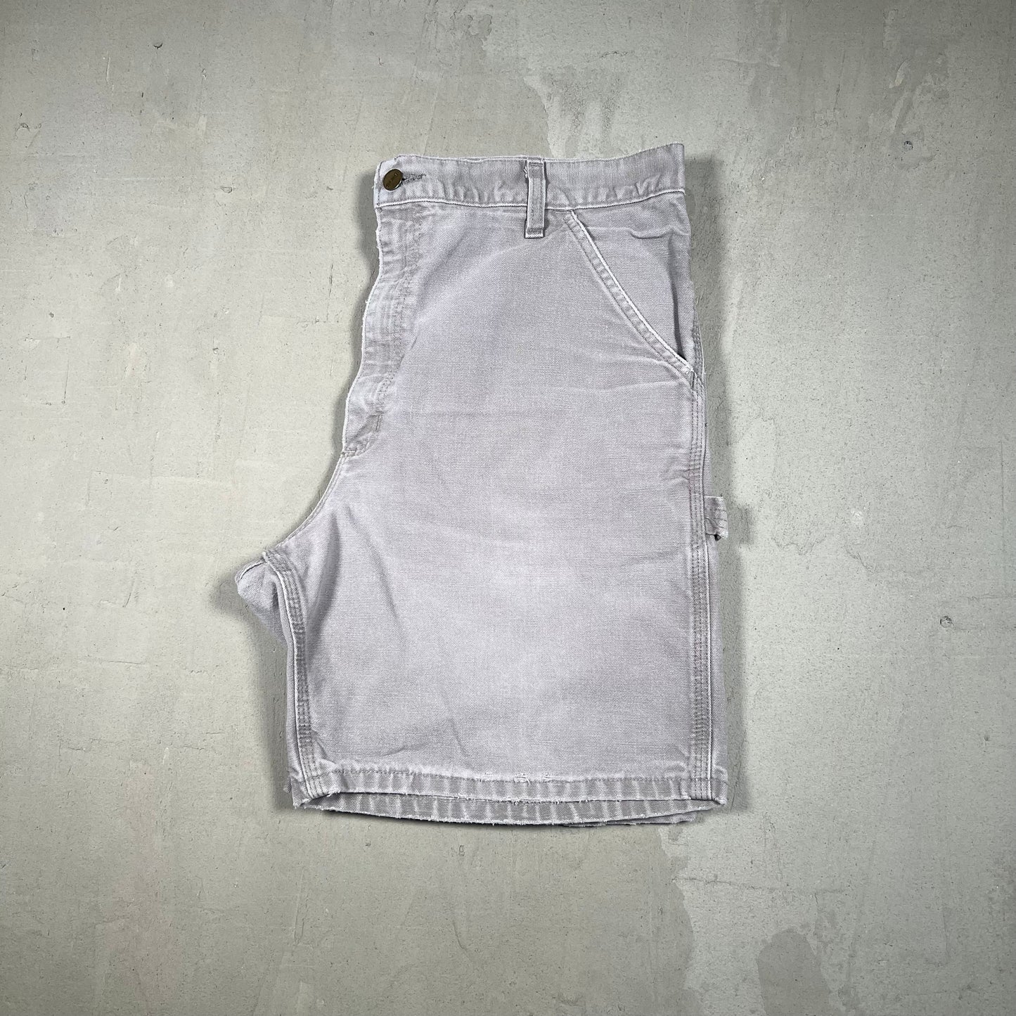 Y2K Carhartt Grey Carpenter Shorts Size 36 USED v19279