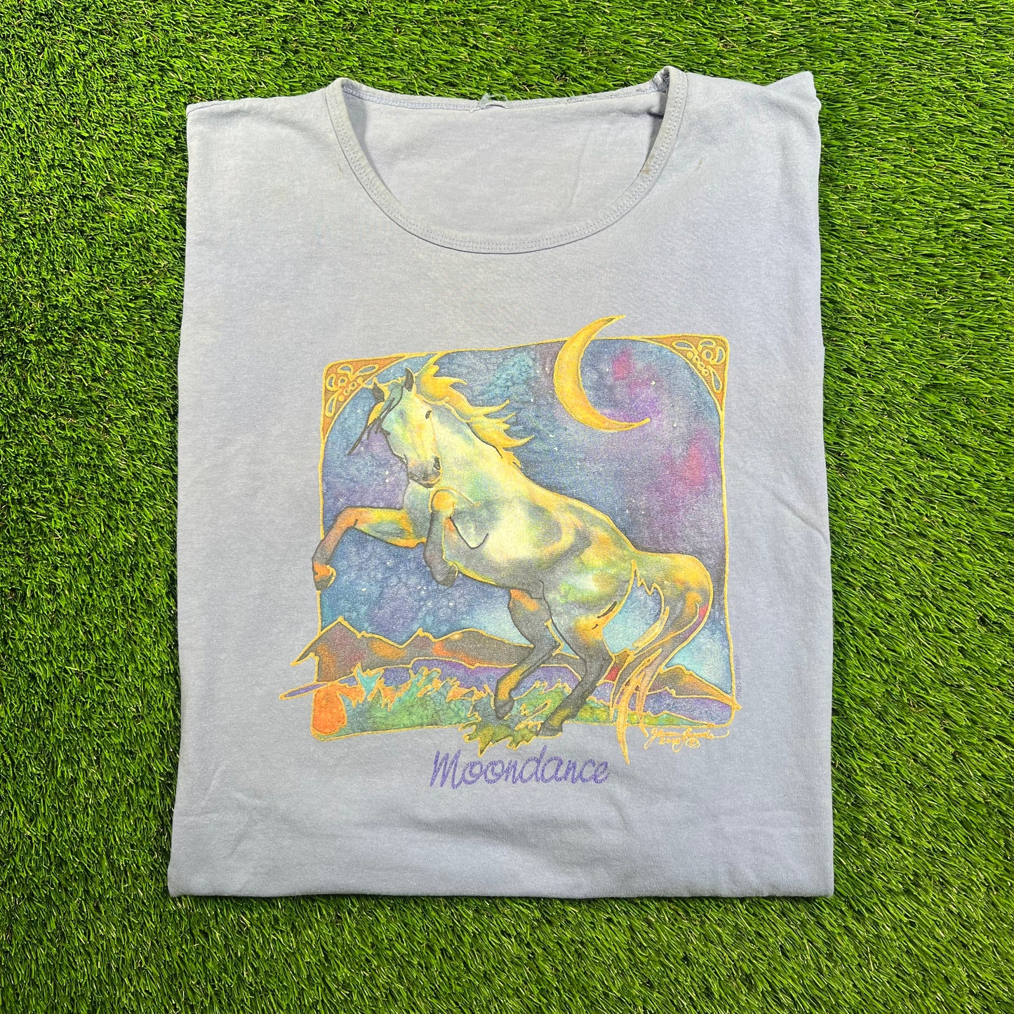 2003 Moondance Horse Purple Tee Size XL USED v18320