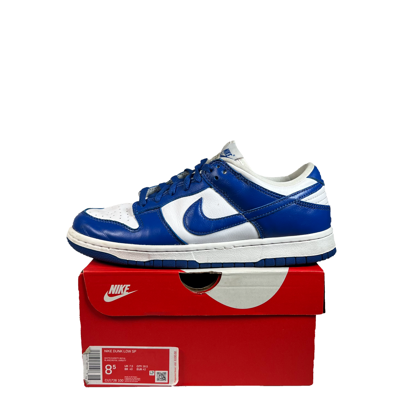 Nike Dunk Kentucky (2020) Size 8.5 USED s22135