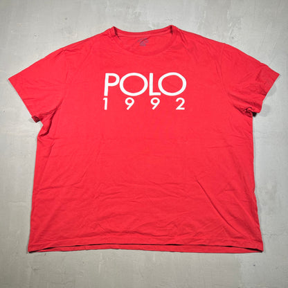 Polo Ralph Lauren Polo 1992 Red Tee Size XXL USED v18940