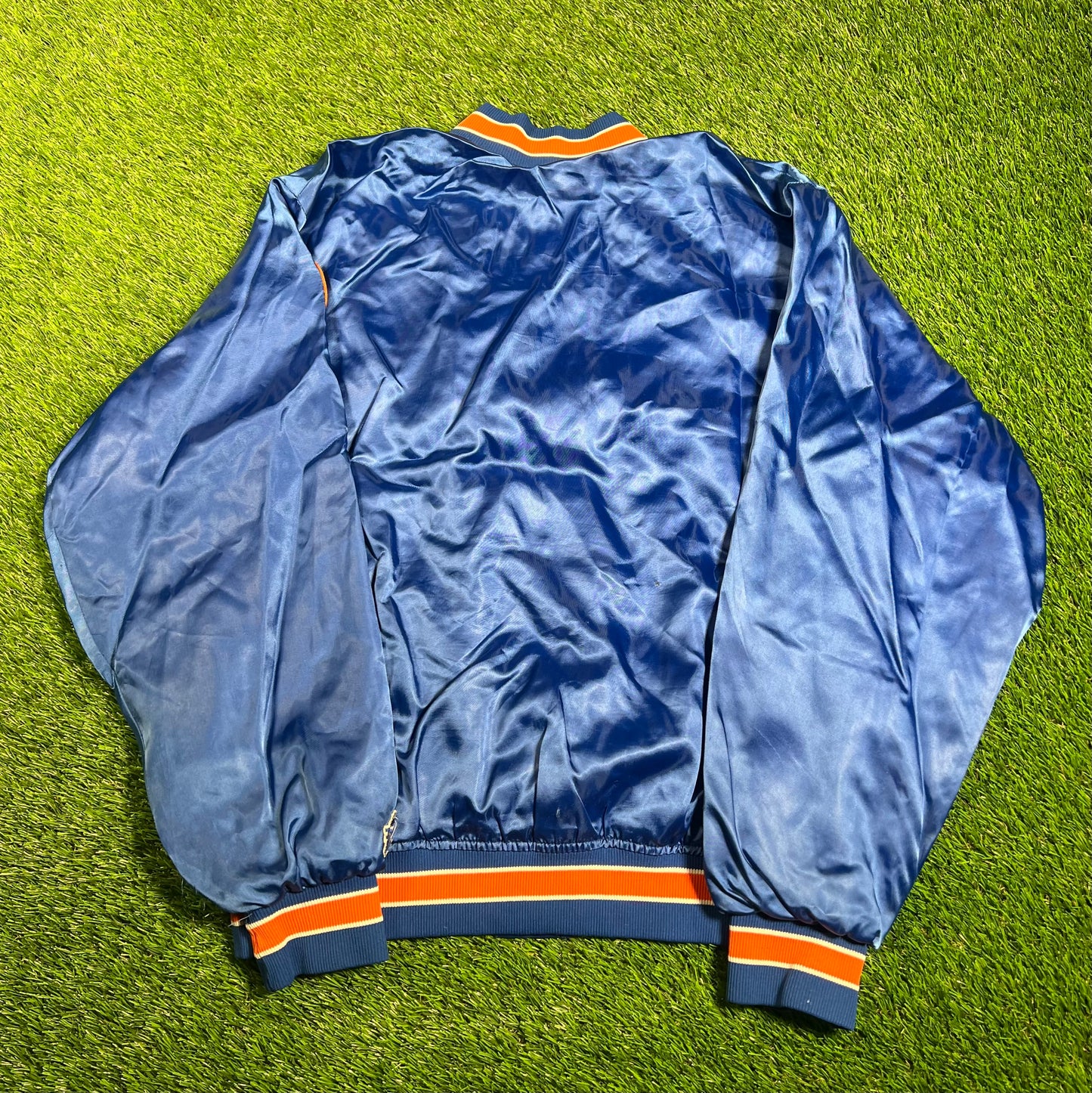 1980s New York Mets Satin Team Jacket Size Large USED v17991