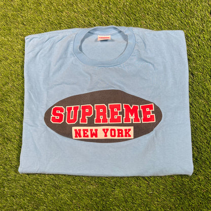 Supreme Bright Blue New York Tee (2023) Size XL USED x15856