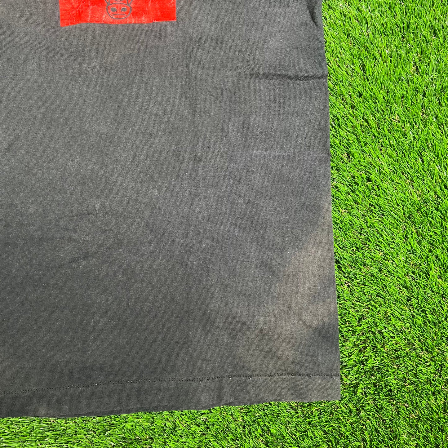 1990s Chicago Bulls Go Four Black Tee Size XL USED v17816