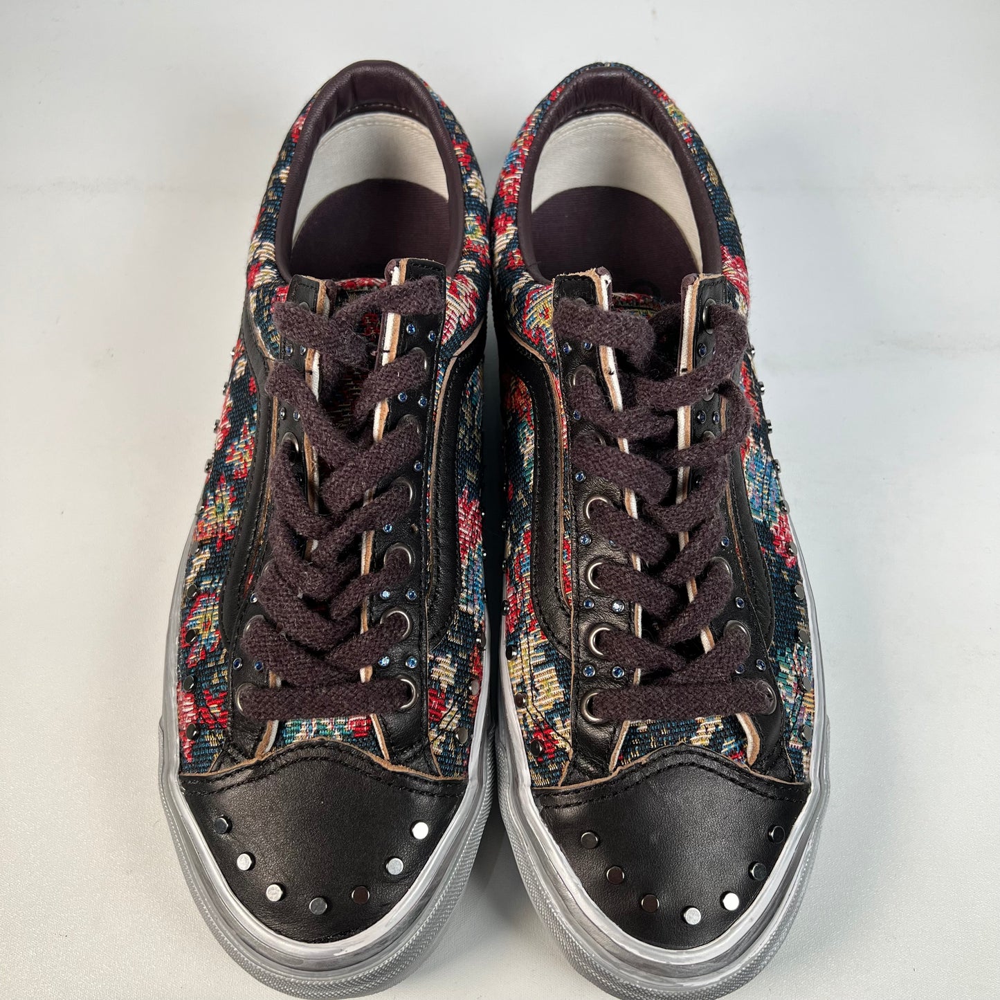 Vans Old Skool Floral Rivets Black (2025) Size 10 USED s22086