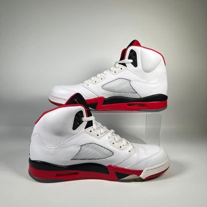 Jordan 5 Fire Red Black Tongue (2013) Size 11 USED s19149