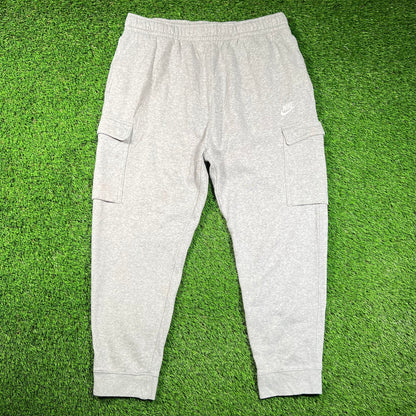 Nike Cargo Grey Sweatpants Size XL USED v18589