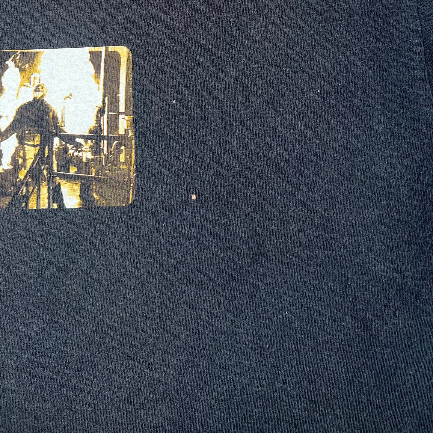 1999 Navy Ssur 'man On Fire Black Tee Size Large USED x17343