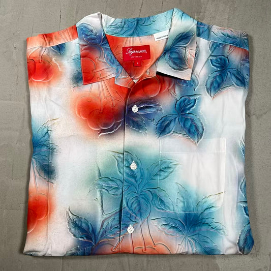 Supreme Multicolor Cherries Button Shirts (2023) Size Large USED x18420