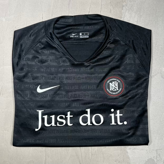 Nike "Just Do It" Black Football Club Jersey Size XL USED x18580