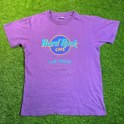 1990s Hard Rock Cafe Purple Tee Size Large USED v18891