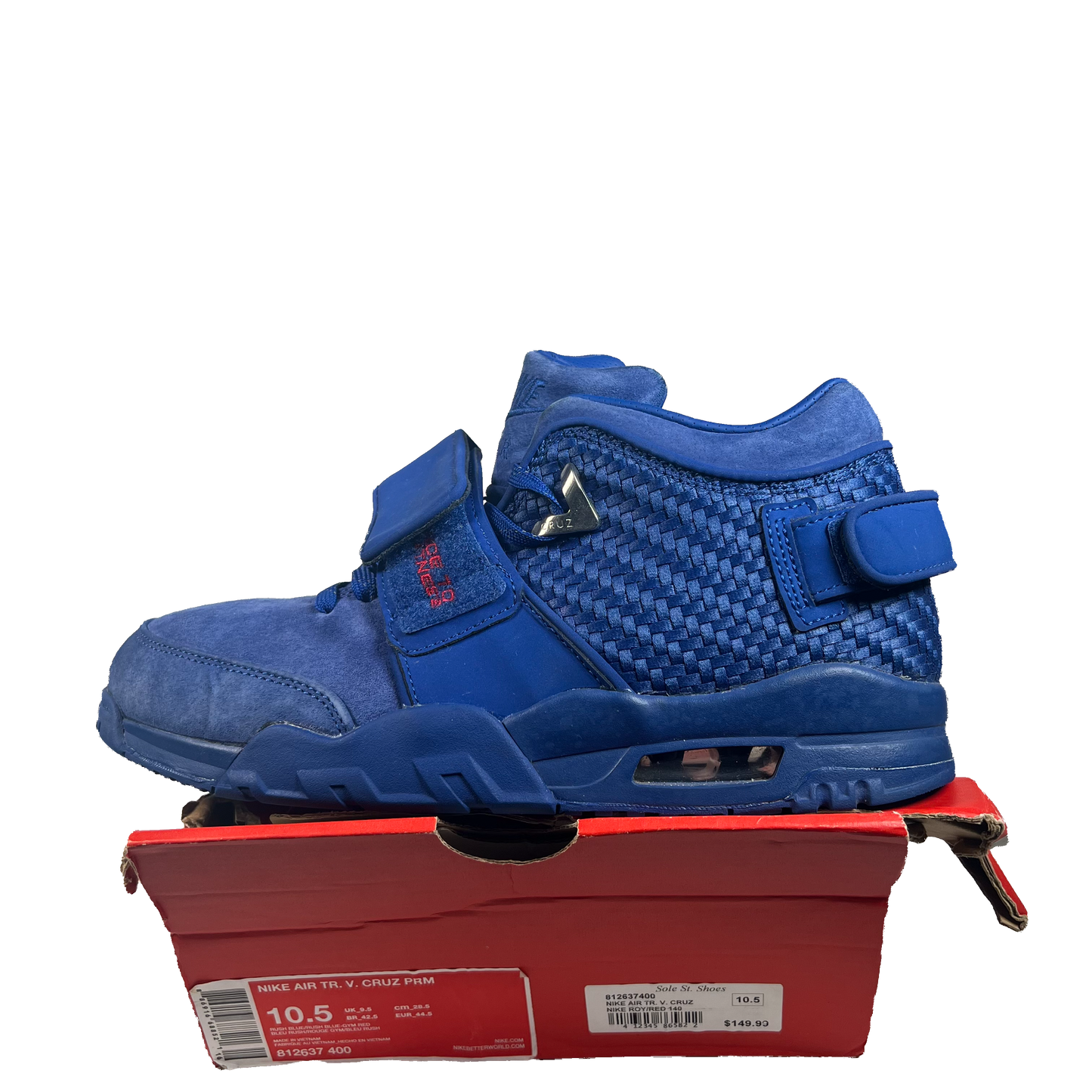 Nike Air Cruz Rush Blue (2016) Size 10.5 USED s22423