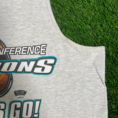 1999 San Antonio Spurs Champs Grey Tank Top Size XL USED v17815