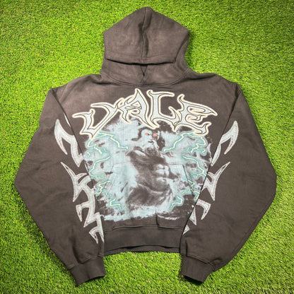 Vale Blue Ghost Washed Black Hoodie Size XL NEW x16638