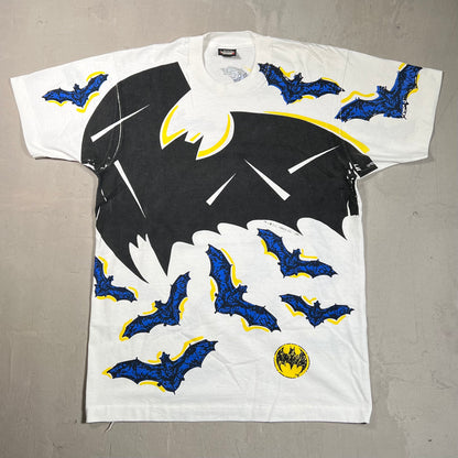 Batman full print bats 1988 print screen star Tee Size Large USED v3319